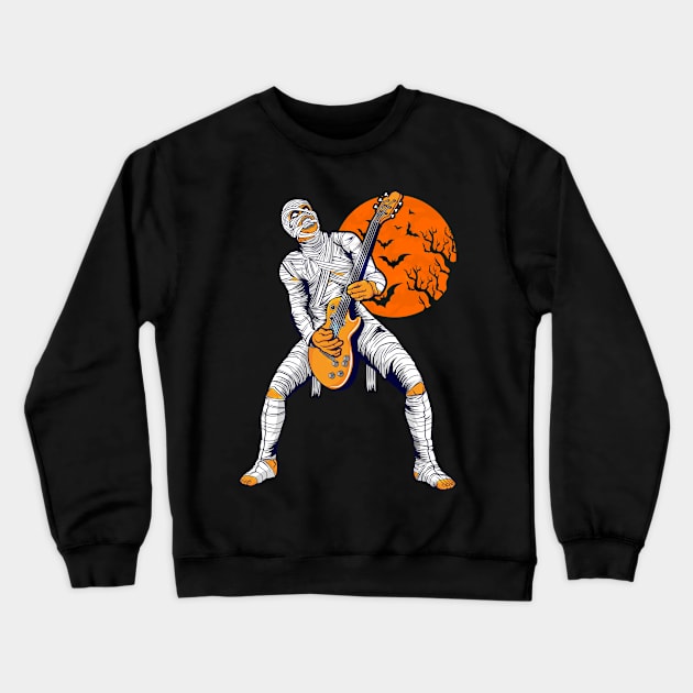 Halloween Art Mummy Crewneck Sweatshirt by Charaf Eddine